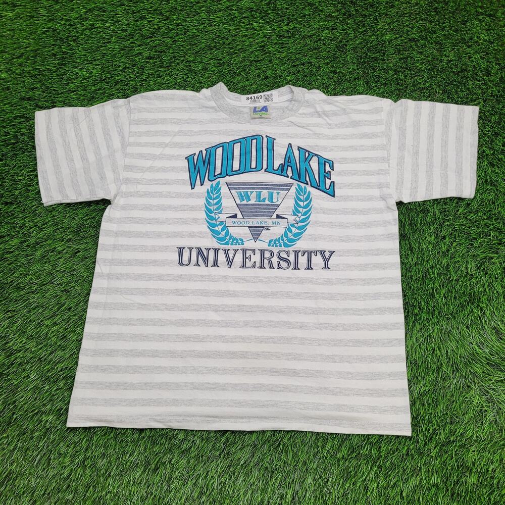 Vintage WLU Woodlake University Shirt Women XL 22x25 Crop USA